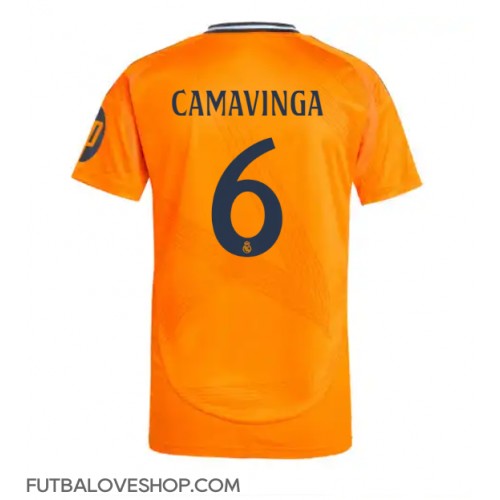 Dres Real Madrid Eduardo Camavinga #6 Preč 2024-25 Krátky Rukáv